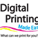 Logo design and magazine ad for a local large format digital printing company.